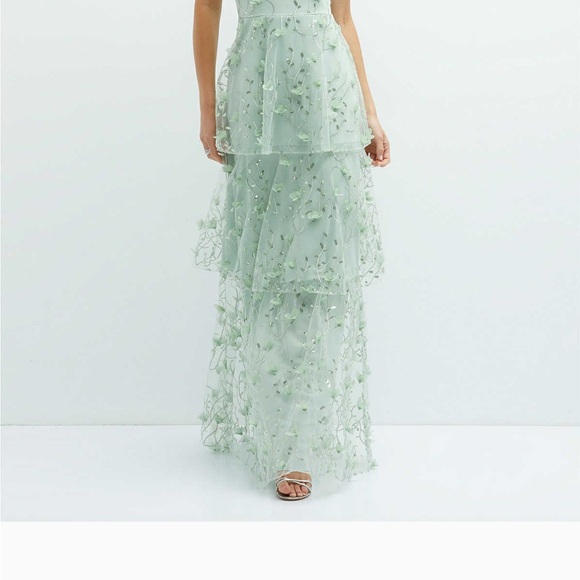 Dessy Collection Celadon Gown - Picture 8 of 9